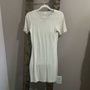 CREAM T SHIRT DRESS